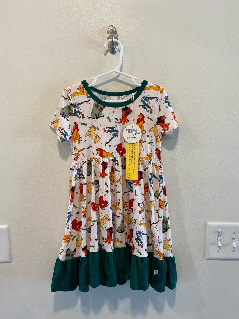 Secret stock reserve luxe bamboo dress girls size 4t lion king Disney parks